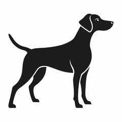 Elegant Dog Silhouette Illustration