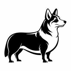 Corgi Dog Silhouette Illustration