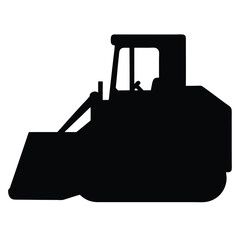 bulldozer , black and white illustration of vehicles.