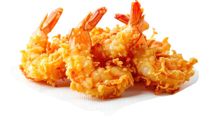 Closeup of delicious cooked shrimp, a culinary delight on paper towels succulent