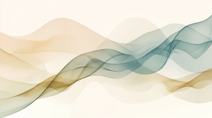Fototapeta premium Abstract design with flowing, translucent waves.