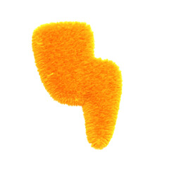 3D Illustration of a Fluffy Duckling Footprint
