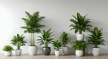 Indoor Plants Collection Modern Home Decor Greenery Botanical Variety Potted Plants