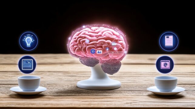 Elevate cognitive function with focused morning coffee and innovative technology driving intelligence for enhanced problem-solving skills