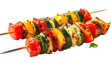 Colorful grilled vegetable skewers, a healthy and delicious summer barbecue recipe