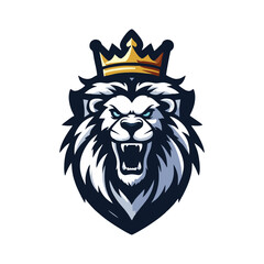 Lion Mascot Logo – Powerful Roaring Beast Head for Sports, Gaming, and Brand Identity Design