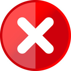 Obraz premium red cross icon glossy round symbol vector isolated 