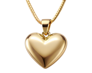 golden heart with diamonds isolated on white background . File type PNG Transparent.