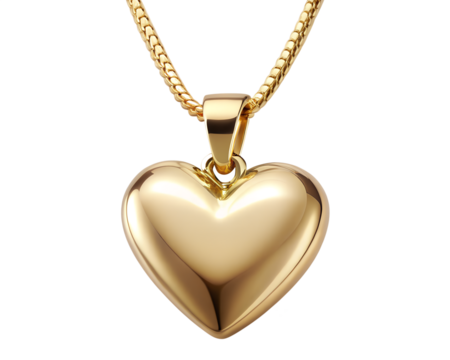 golden heart with diamonds isolated on white background . File type PNG Transparent.