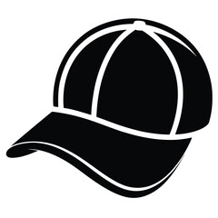 Simplified features a solid black baseball cap with white accents as the focus