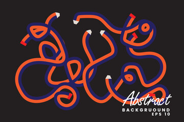 Obraz premium Illustration of Minimalist Abstract Pencil in Variation Colour Background. Suitable for poster and banner. Vector EPS 10