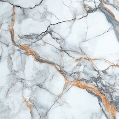 White Marble Texture with Gray and Gold Veins Close Up