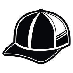 Isolated baseball cap featuring a curved brim and contrasting design gives a sporty vibe