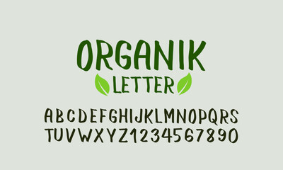 eco-friendly letter, eco-friendly alphabet, organic font, organic letter or alphabet