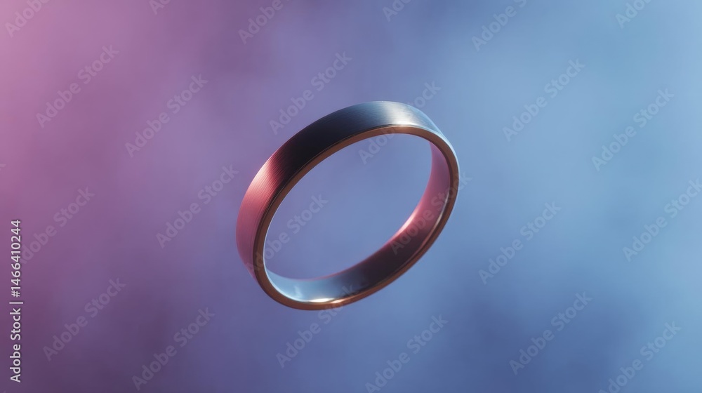 Poster close-up of a ring. the ring is in the center of the image and is slightly tilted to the left. it ap