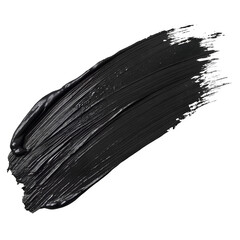 Black paint stroke on transparent background