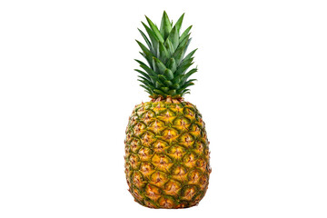 Fototapeta premium Realistic photograph of a complete pineapple on a transparent background