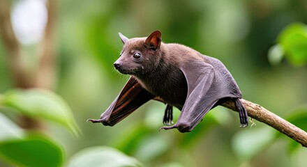 Environmental Portrait Placing the Bat Within the Broader Ecosystem of the Costa Rican Rainforest