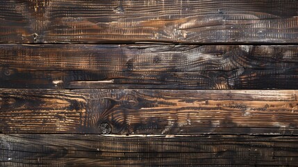Naklejka premium Rustic Wood Surface: A textured rustic wood surface background, ideal for displaying handmade or natural products. 