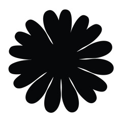 Obraz premium Black and white illustration of coneflower echinacea , flower silhouette vector designs.
