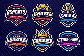 Esports Gaming Logo Bundle Collection Set for Esports Team or Gaming Tournament