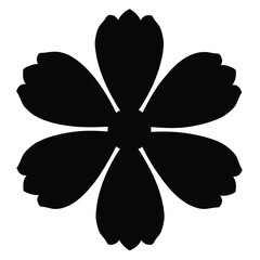 Black and white illustration of coreopsis , flower silhouette vector designs.