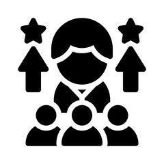 leadership glyph icon