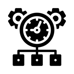 time management glyph icon