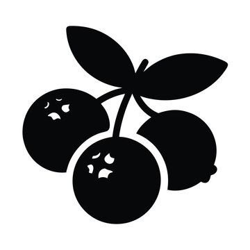 black berries with leaves clip art preview