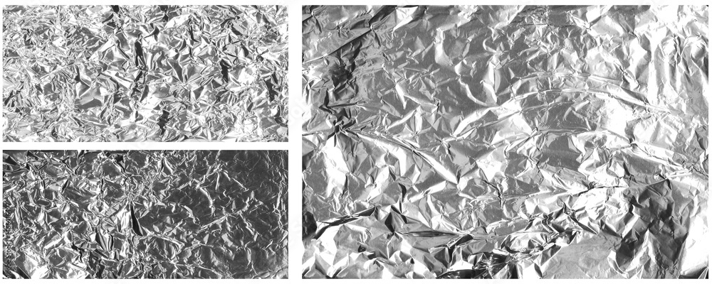 Poster jagged torn foil paper layers with sharp texture details isolated on a transparent or white backgrou