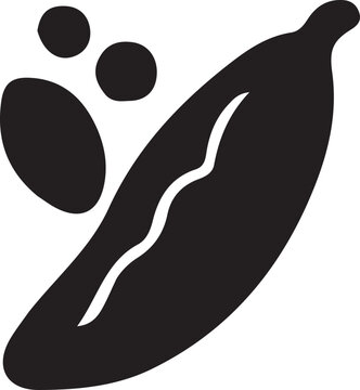 black banana fruit with seeds clip art preview