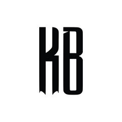 KB monogram logo design letter text name symbol monochrome logotype alphabet character simple logo