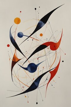 Dynamic movement captured in still images in watercolor style