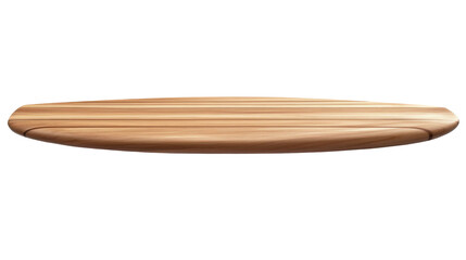 Fototapeta premium Natural Wooden Surfboard with Smooth Finish and Elegant Design against Transparent Background