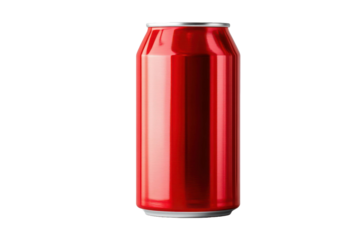 Red soda can and liquid drink containers 
