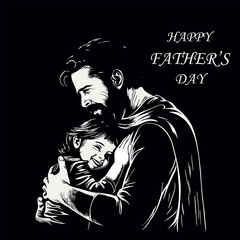 Creative Happy Father’s Day event graphic with stylish visuals and space for event details.