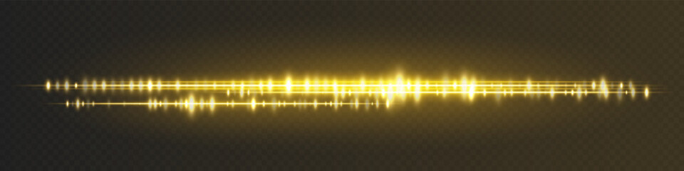 Yellow glowing sound visualization with double wave lines and dense amplitude spikes, perfect for futuristic sound systems © Кирилл Макаров