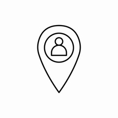 User location pin icon vector sign