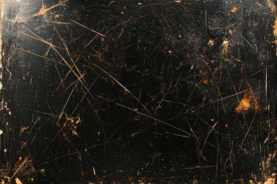 Dark, aged surface with scratches and marks