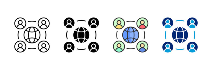 Involvement Icon Set Multiple Style Collection