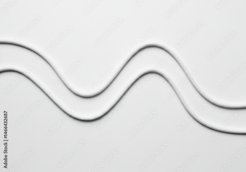 Poster wavy gray lines on a white background create a simple abstract pattern