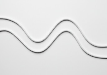 Wavy gray lines on a white background create a simple abstract pattern