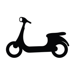 electric scooter , black and white illustration of vehicles.