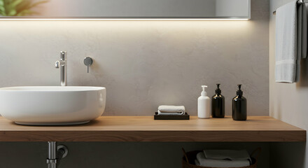 Modern Bathroom Design with Minimalist Sink and Natural Light