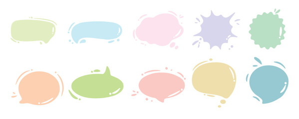 Pastel Liquid Speech Bubble Collection