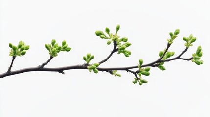 Obraz premium Fresh spring branch with new buds