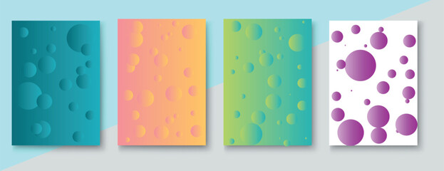 Gradient vector banner poster template.