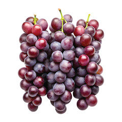 Fototapeta premium Grapes in a Compact Line: individual grapes arranged in a compact straight row, PNG