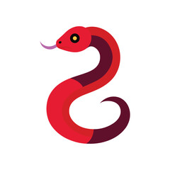 Fototapeta premium wiggles snake vector art illustration on white background