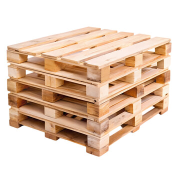 Stack of Wooden Pallets HighResolution Image on Transparent background